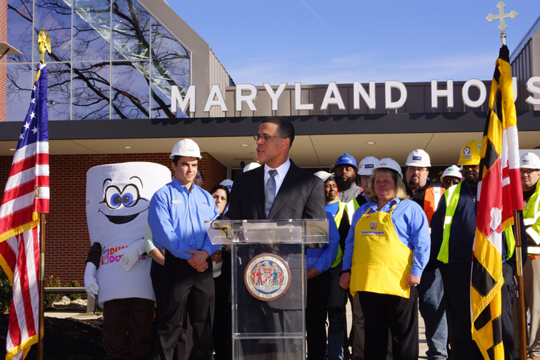Lt. governor Anthony Brown speaking at the opening ceremony.